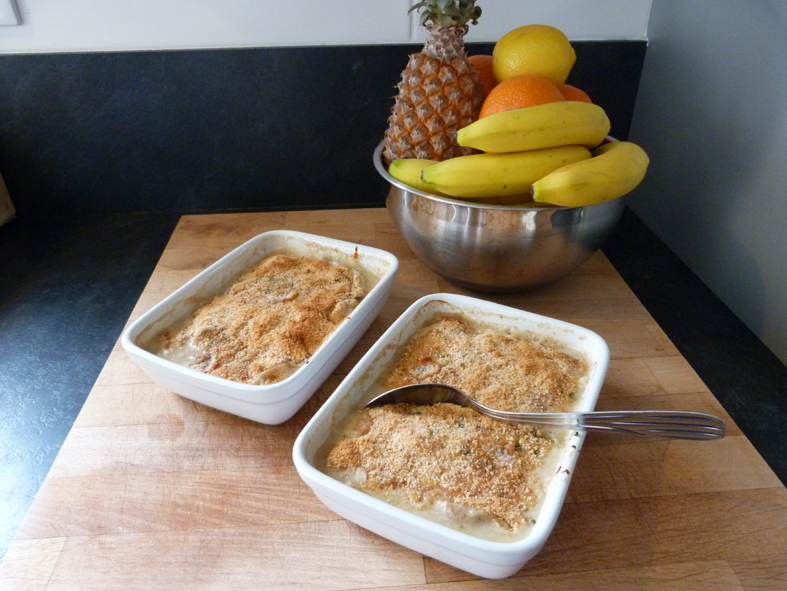 Gratins de poisson champignons